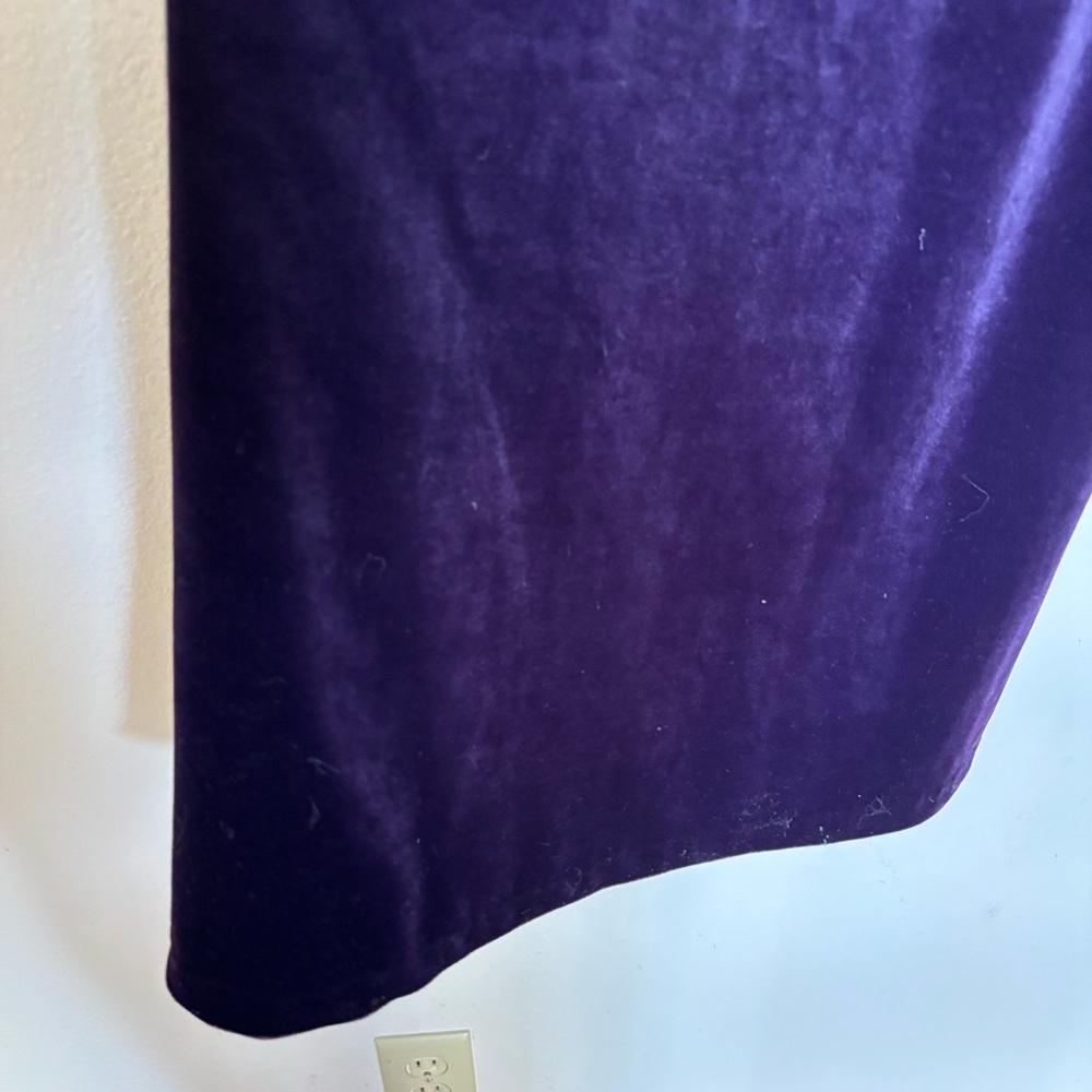 Coldwater Creek Velvet Maxi Dress PS Purple Embroidered Buttons - Picture 11 of 16